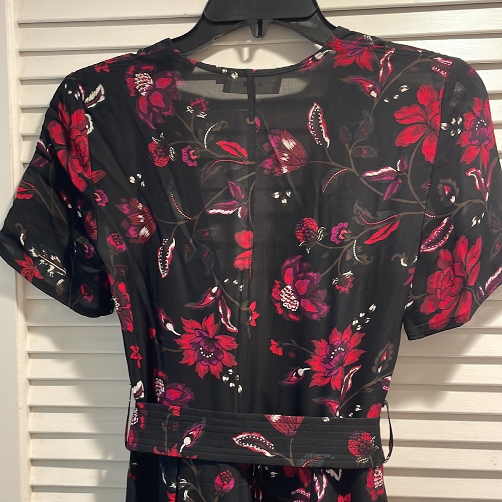 A.L.C. Navy Dress with Red Floral Print - Picture 8 of 10